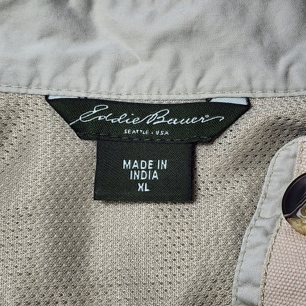 Eddie Bauer Womens Utility Jacket Cotton Lightweight Gorpcore Hiking Neutral XL - Picture 3 of 16